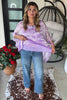 Savanna Sunset Silk Top - Purple - Made in Italy