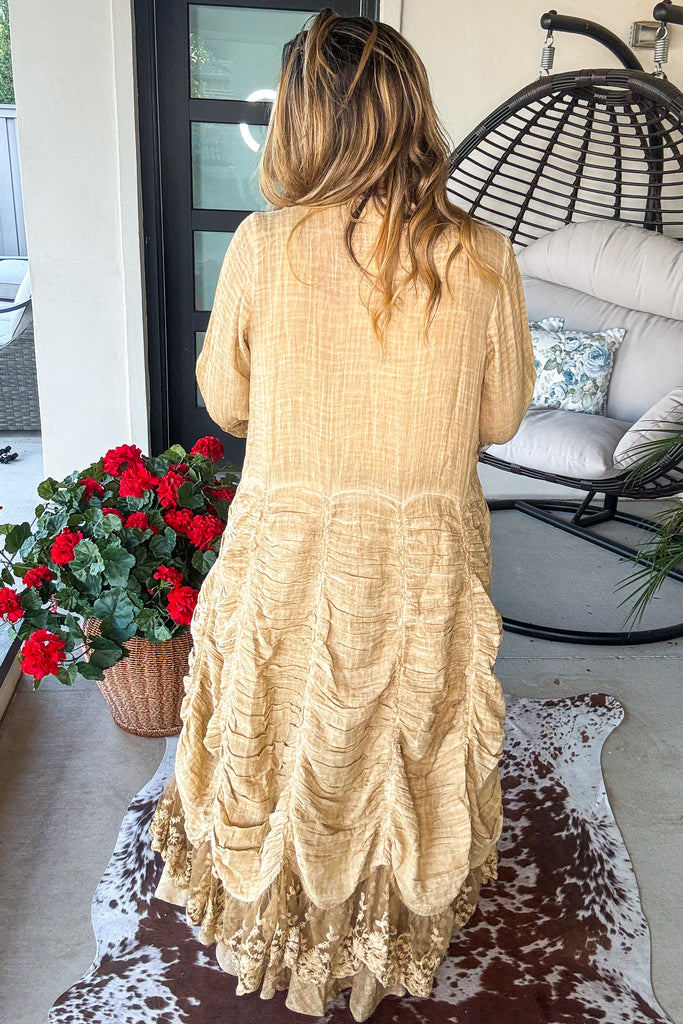 Antique Charm Maxi Duster/Dress - Tea - 100% Cotton