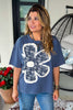 Garden Daydream Top - 100% Cotton - Navy