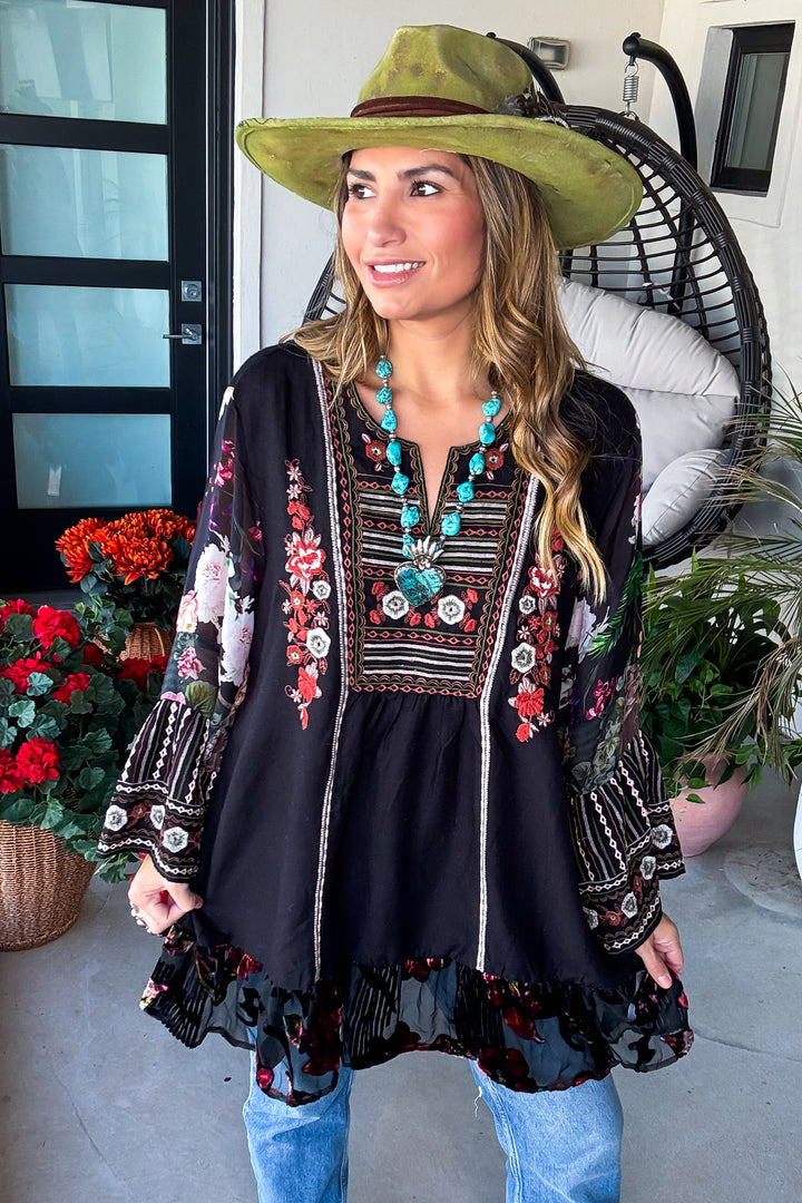 Moon Veil Tunic - Black