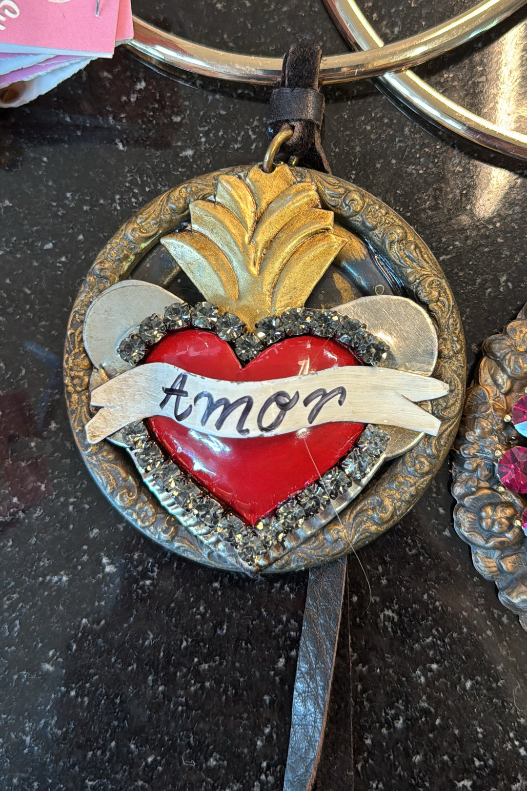HANDMADE Amor Red Heart Necklace Jaded Gypsy - Choker