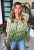 Enchanted Wings Silk Top - Green