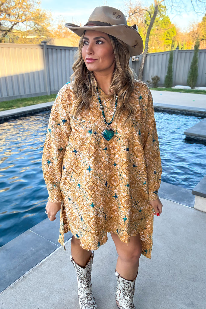 Turquoise Dream Heart Necklace - Silver Plated