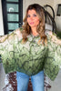 Enchanted Wings Silk Top - Green