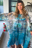 Midnight in Positano Silk Tunic - Made in Italy  - Teal