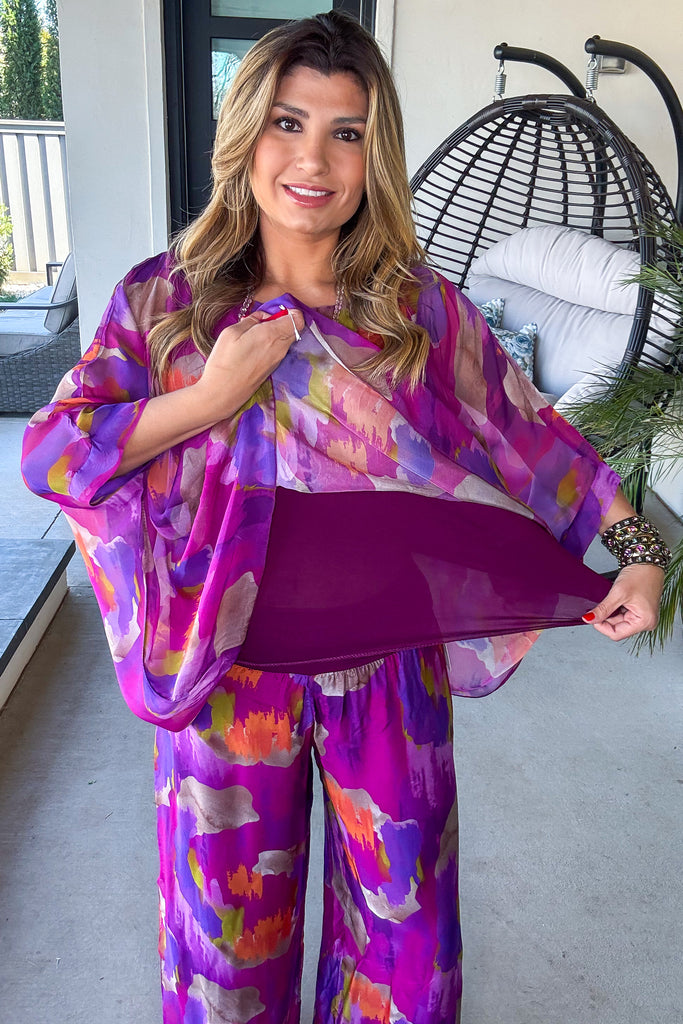 A Rush Of Radiance Silk Stretch Top – Made in Italy