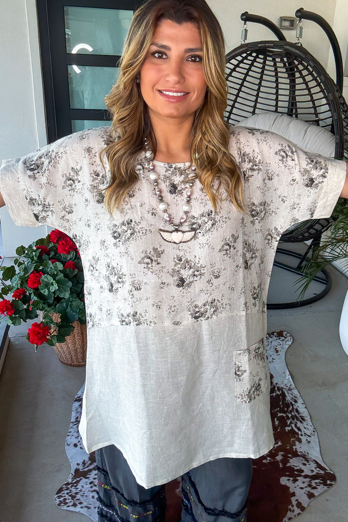 Sweet Meadow Bloom Dress - 100% Linen