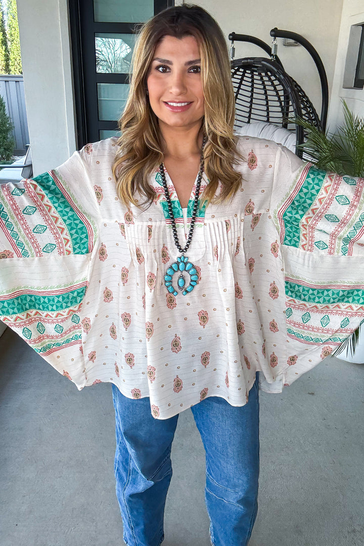 Sunkissed And Ready Oversized  Top - Natural