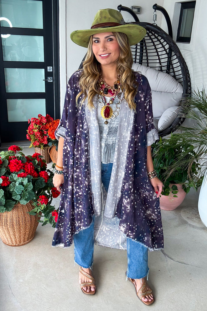 Moon and Stars Duster - 100% Cotton