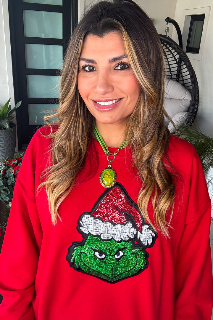 Grinch Necklace Long and Short - Duo
