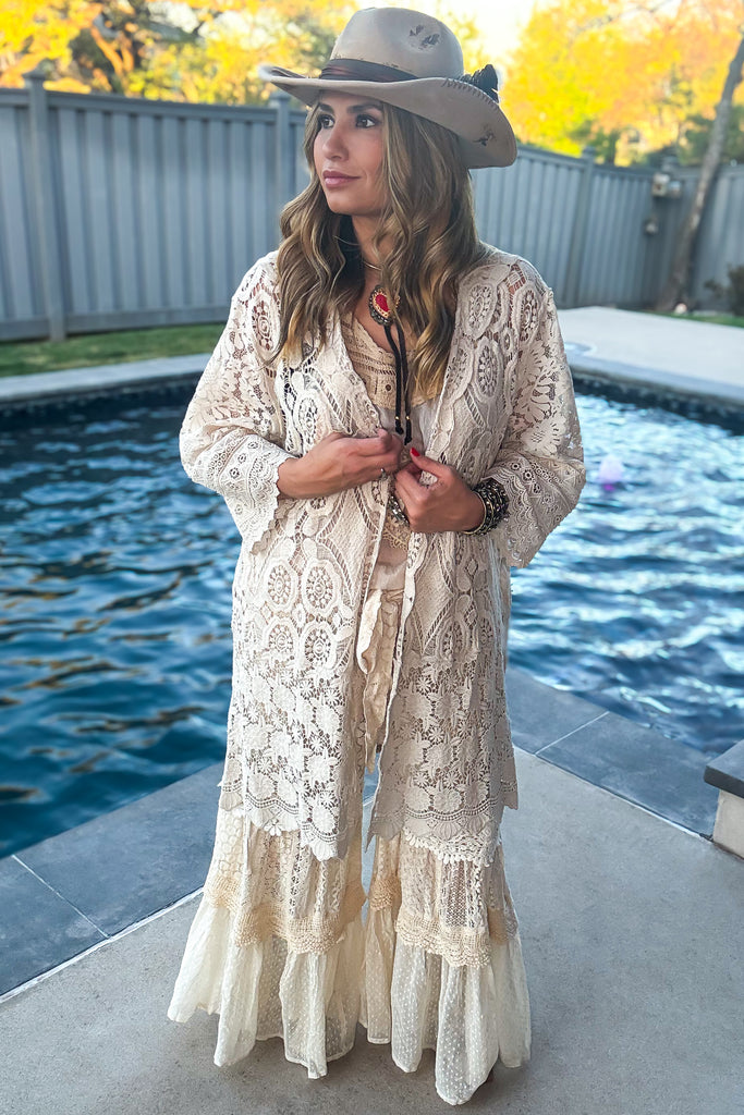 Timeless Grace Lace Duster - 100% COTTON - MADE IN USA