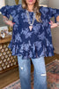 Your Love Awakens Me Oversized Tunic - Navy