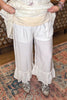 Ruffled Comfort Capris - Beige