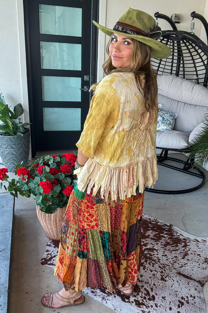 Dreaming Of Tomorrow Elastic Waist Maxi Skirt - Camel