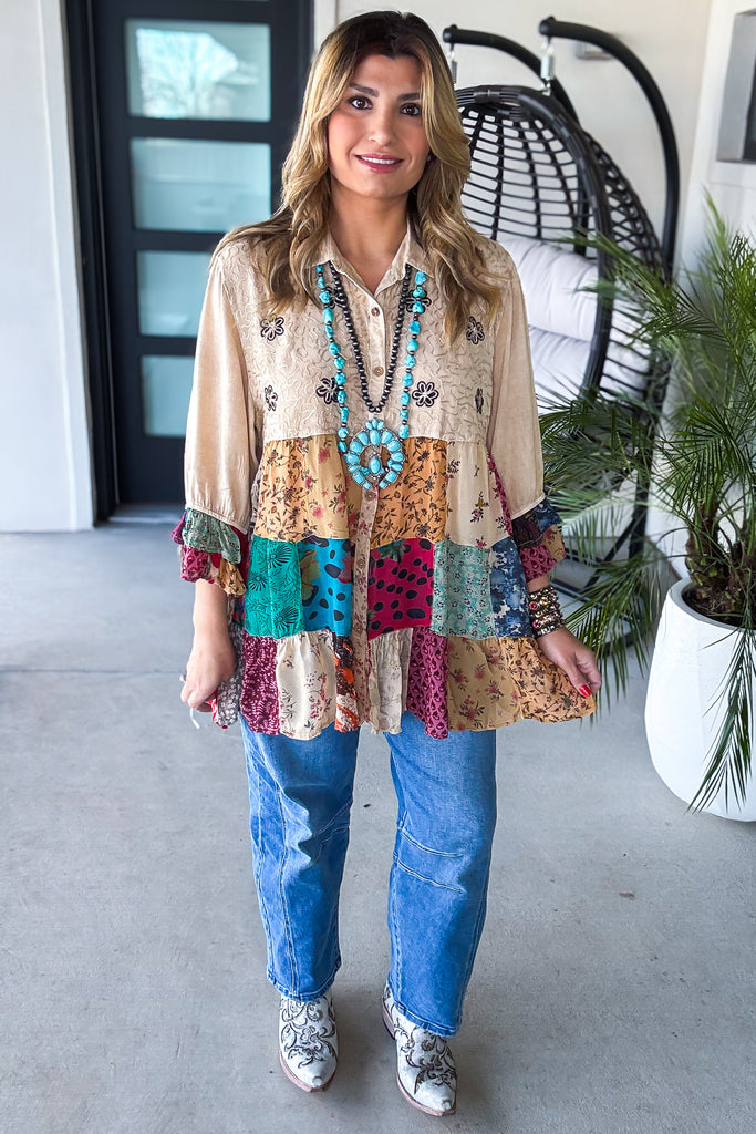 PRE ORDER: The Wildflower Nomad Top - Latte