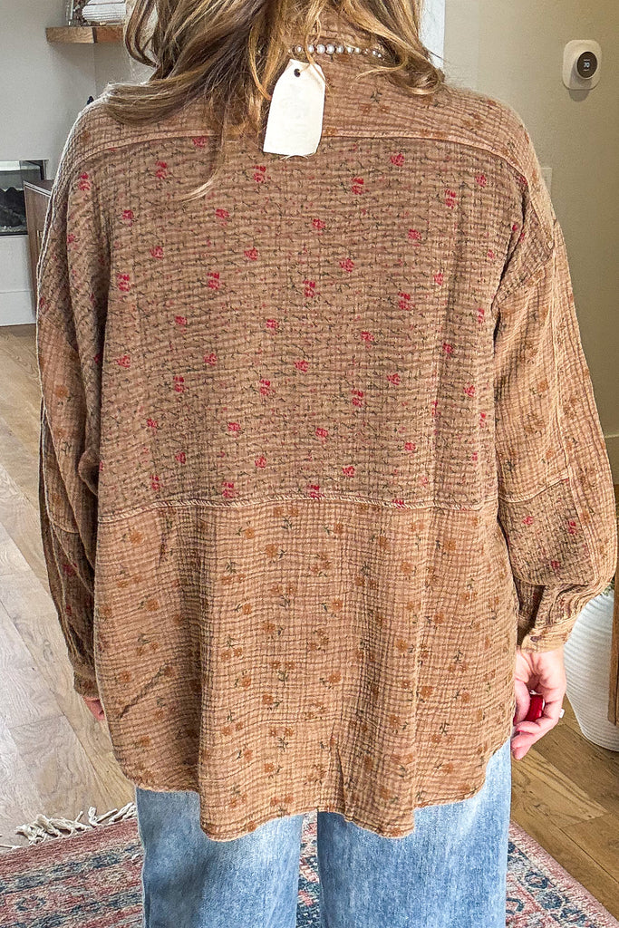 Daisy Dreams Tunic - Mocha - 100% Cotton