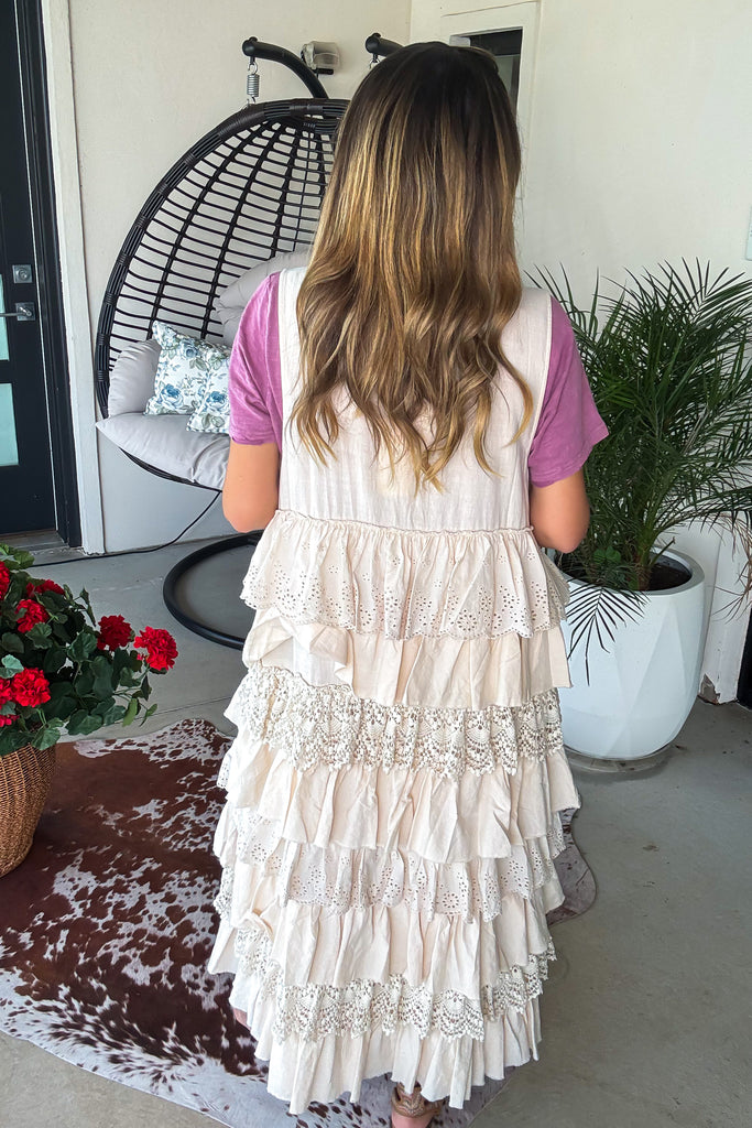 Desert Pearl Layered Duster - 100% Cotton - Natural