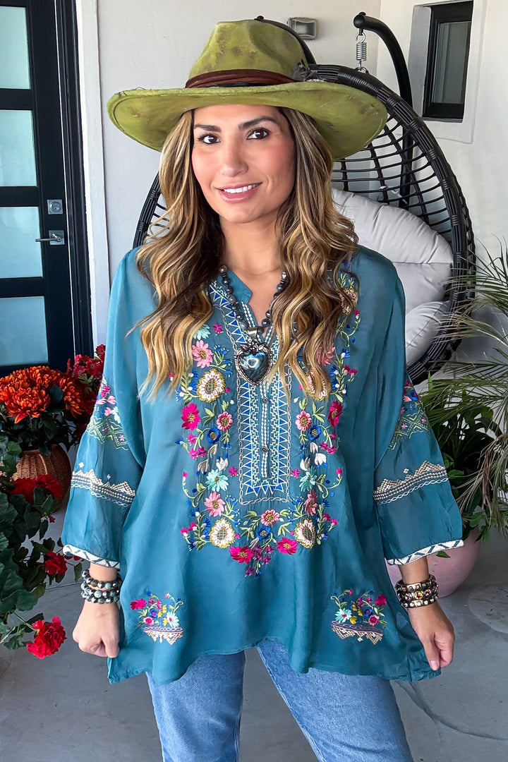 Festives Gathering Top - Teal