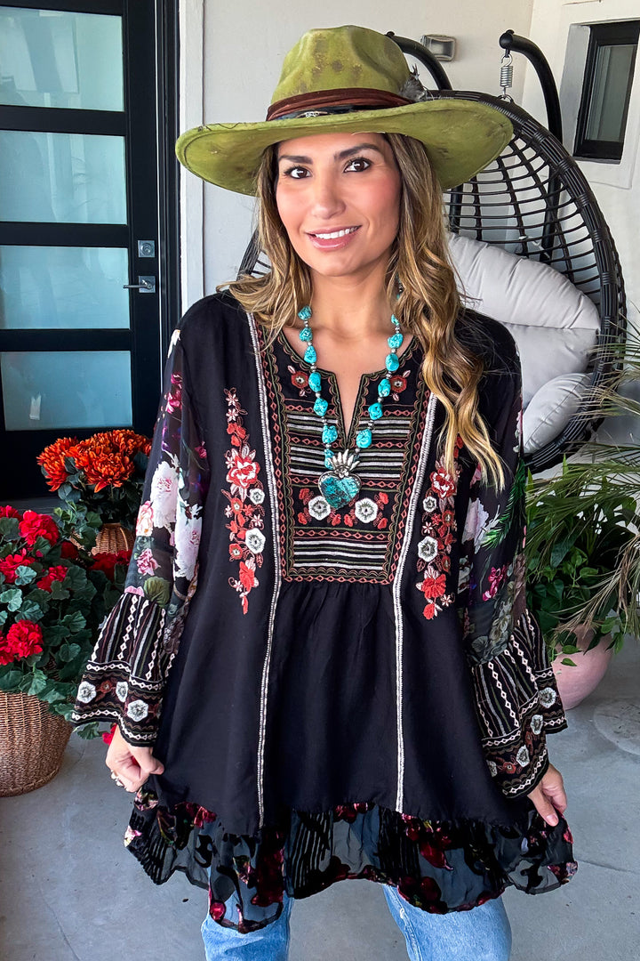 Moon Veil Tunic - Black