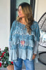 Gypsy Breeze Oversized Top - Lagoon