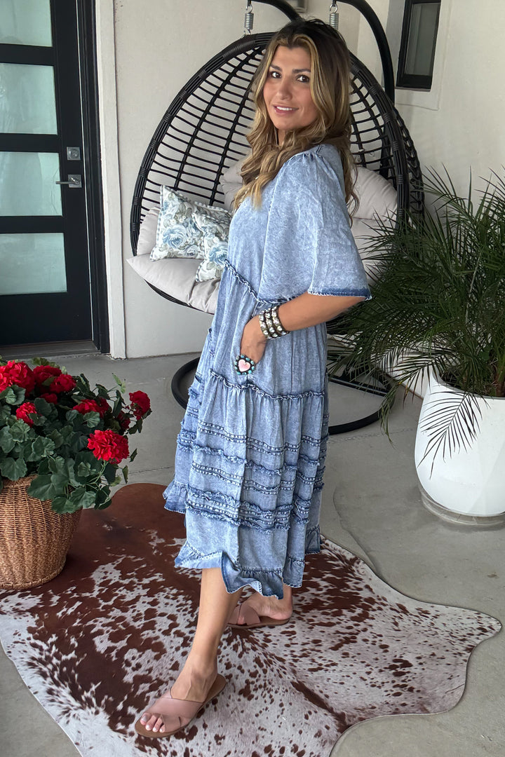 Hazel Ridge Denim Dress - Lt. Denim