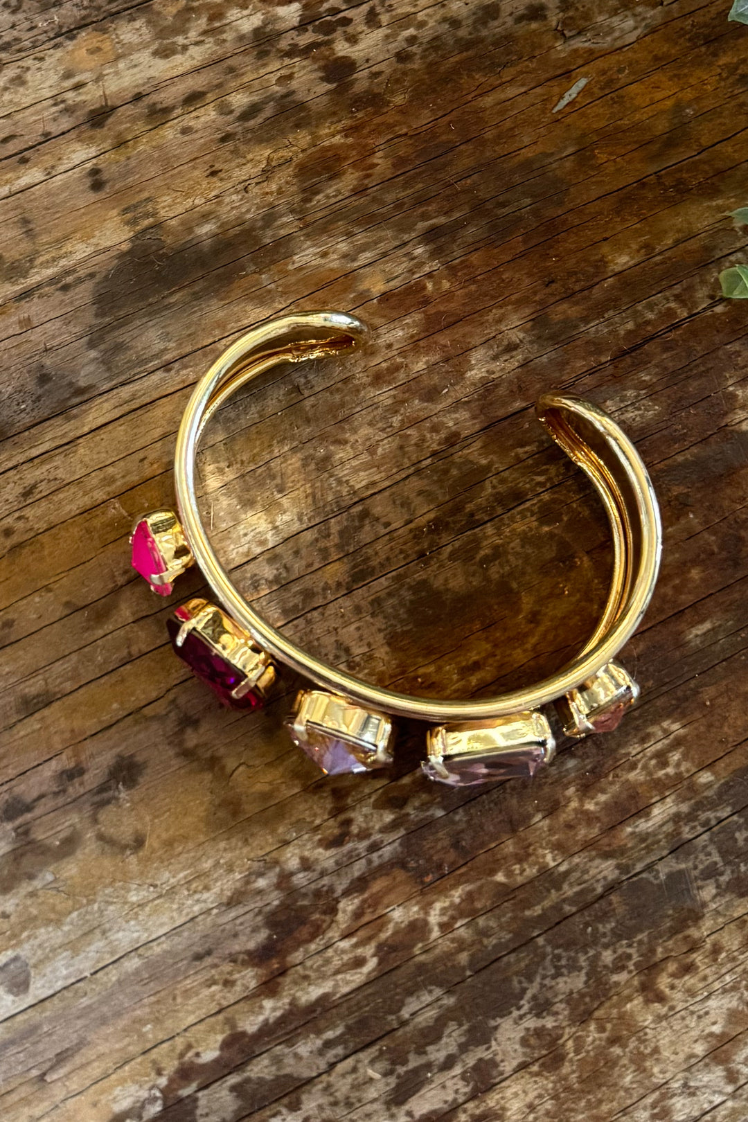 WAFA - Austrian Crystal Gold Plated Bracelet Mid Cuff