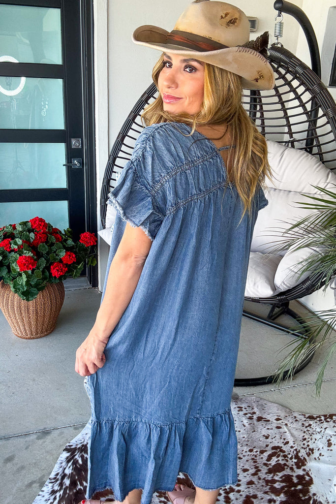 Forever Indigo Oversized Dress - Denim