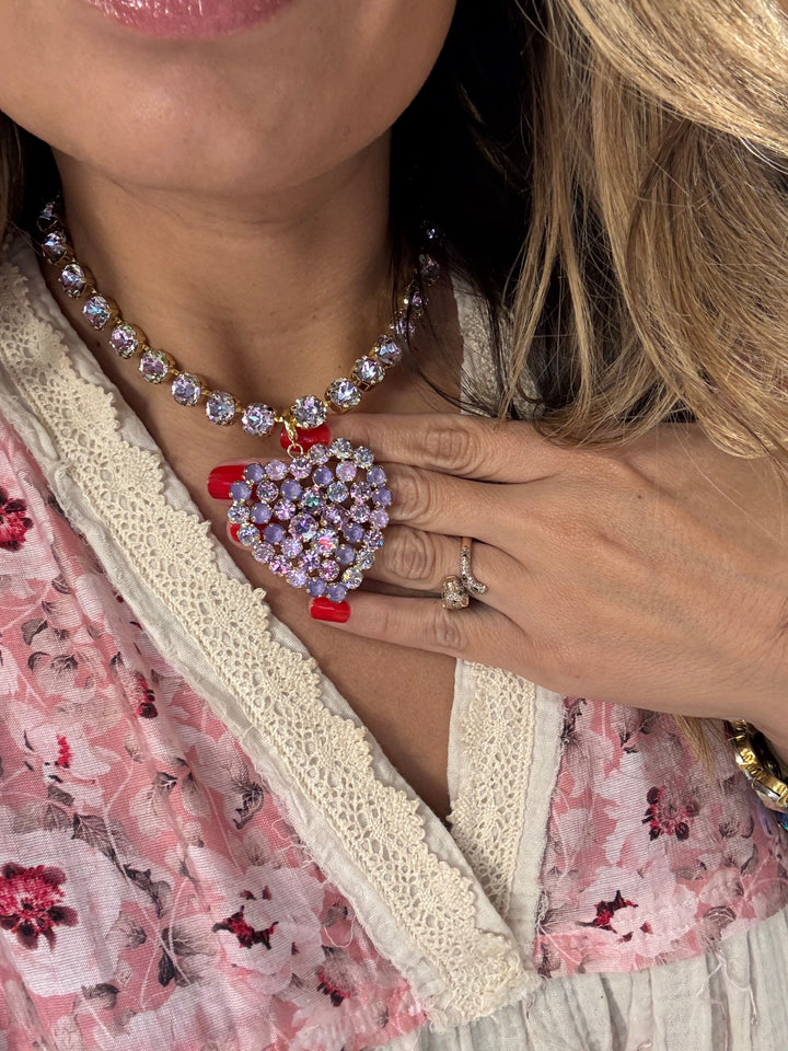 WAFA Heart Necklace - Lavender