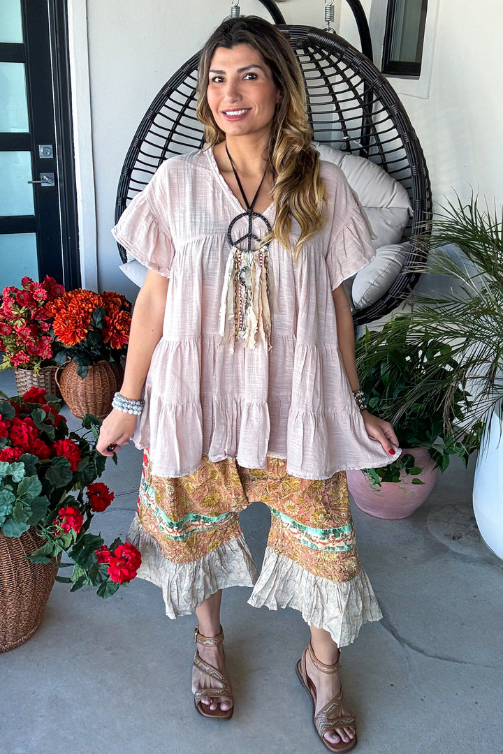 Summer Whispers Tunic/Dress - 100% Cotton - Mauve