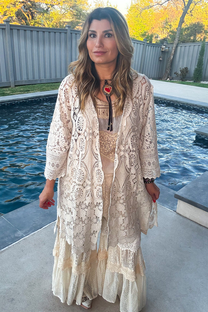 Timeless Grace Lace Duster - 100% COTTON - MADE IN USA