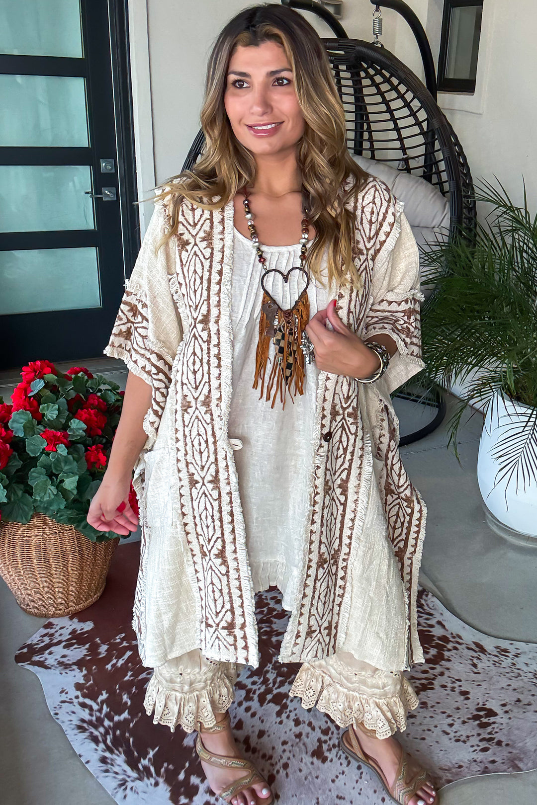 Sunlit Story Kimono - 100% Cotton