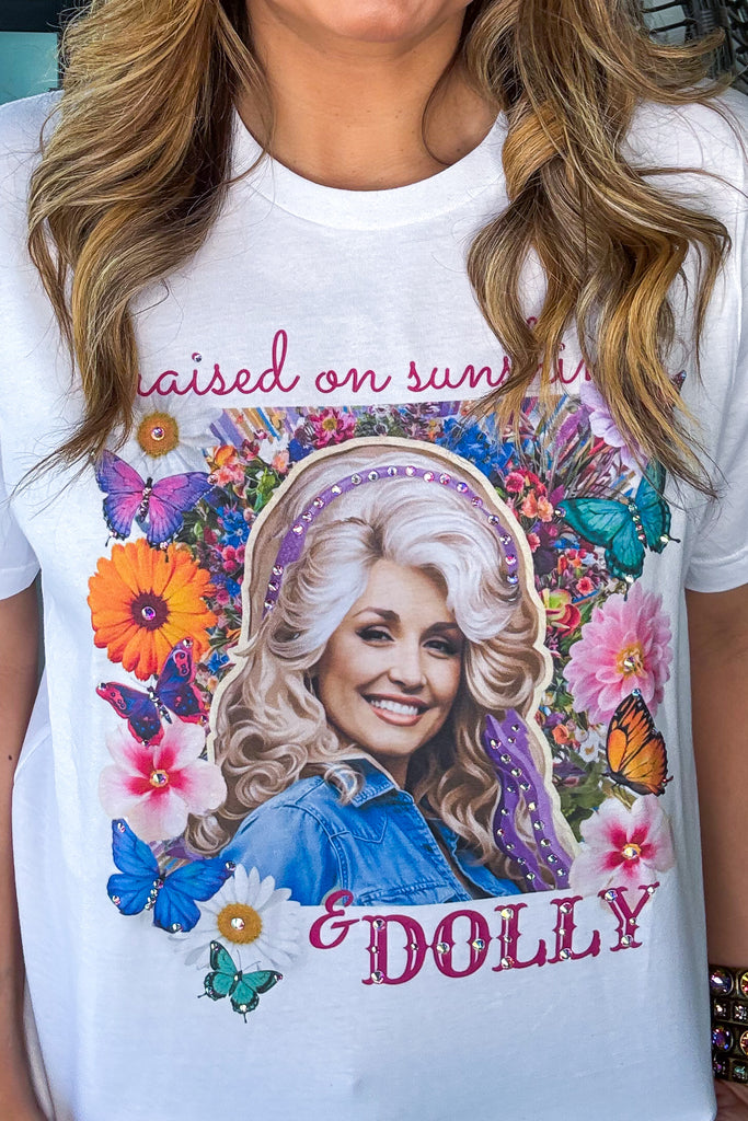 Raised On Sunshine Dolly Shirt - White - 100% Cotton