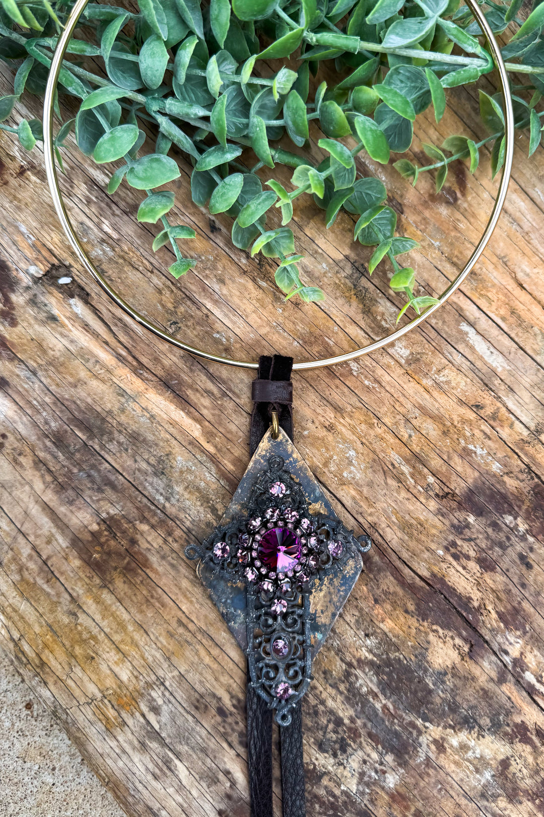 HANDMADE Cross Trapezoid Necklace - Choker
