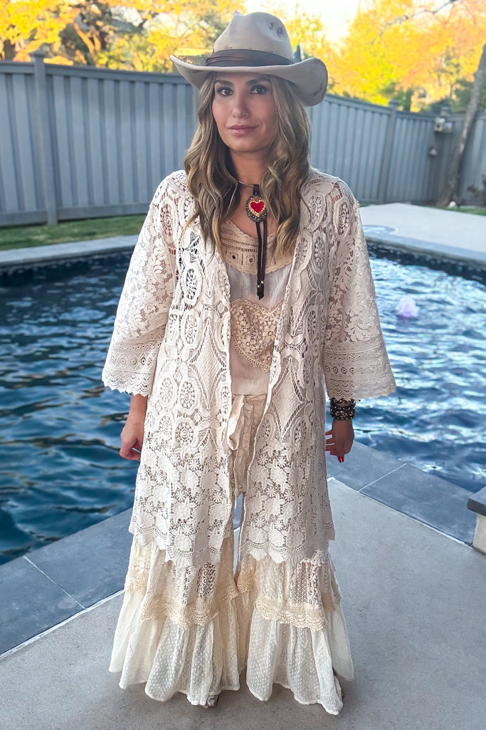 Heirloom Lace Pants - 100% Cotton - Natural