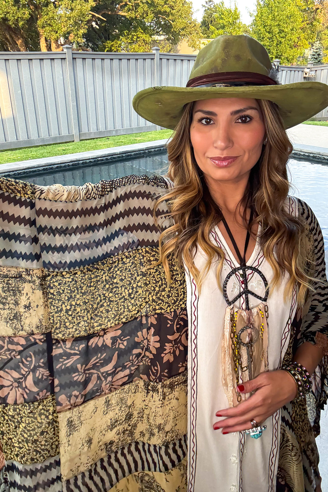 Skipping Songs Oversized Poncho - Pearl