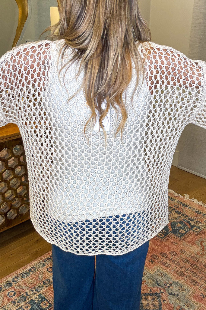 The Leading Star Crochet Top - Beige/Gold