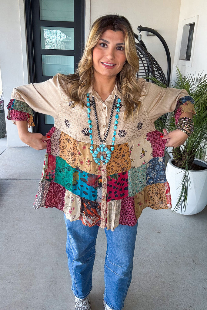 PRE ORDER: The Wildflower Nomad Top - Latte