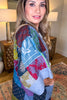 The Nepal Oversized Kimono - 100% Cotton - Blue