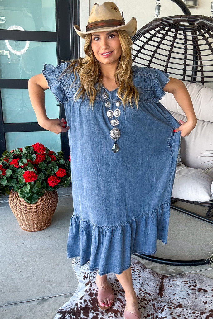 Forever Indigo Oversized Dress - Denim