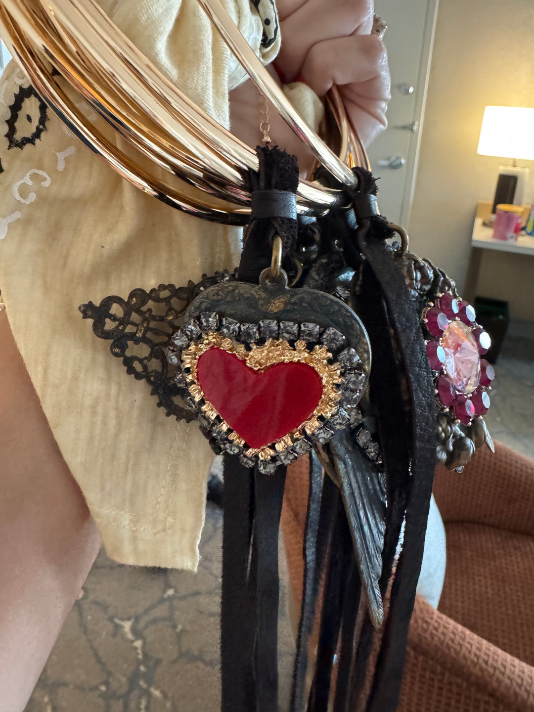 Sacred Heart Statement Necklace – One of a Kind Handmade Piece