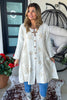 Relaxed Linen Button Up Cardigan - 100% Linen 