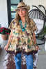 Wild Spirit Horse Print Cotton Linen Top – Made in USA