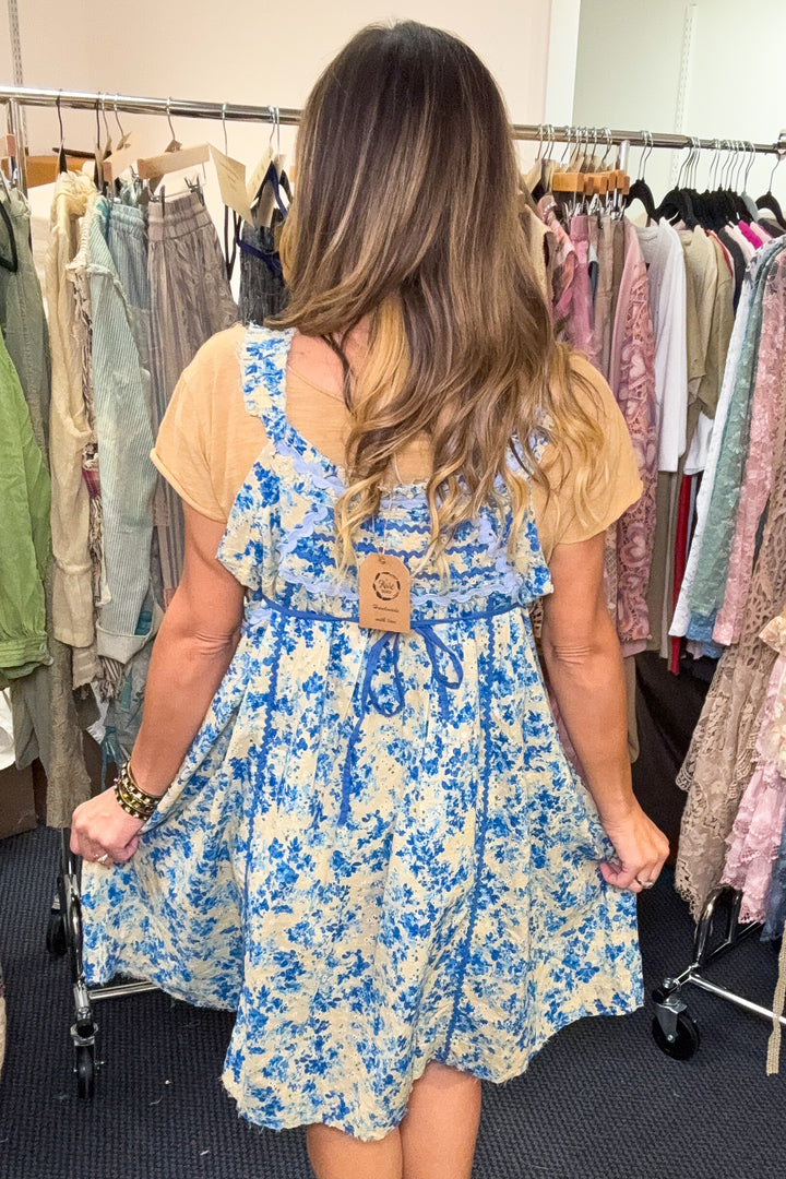 Songbird Blue Dress - 100% Cotton