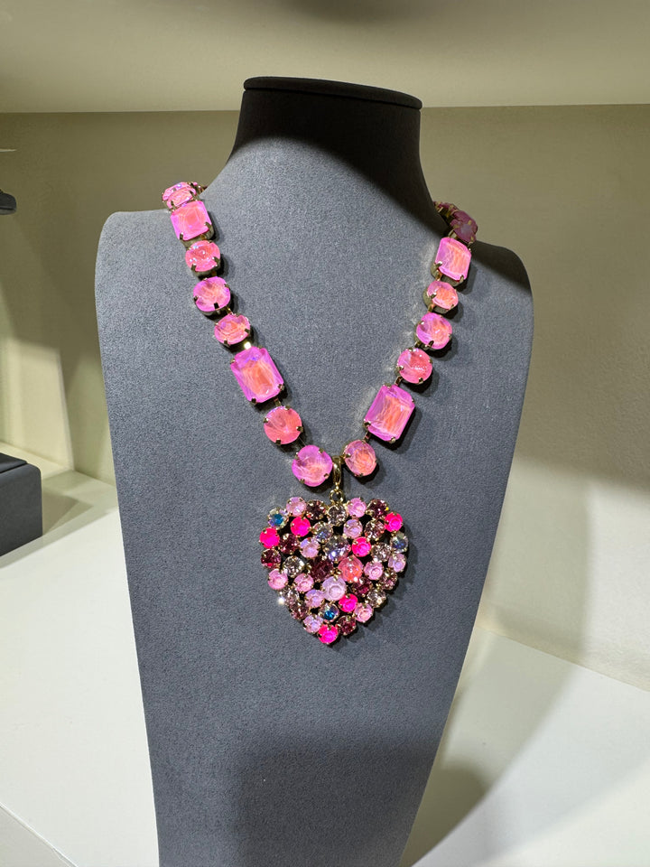 WAFA Heart Necklace - All Pinks Heart