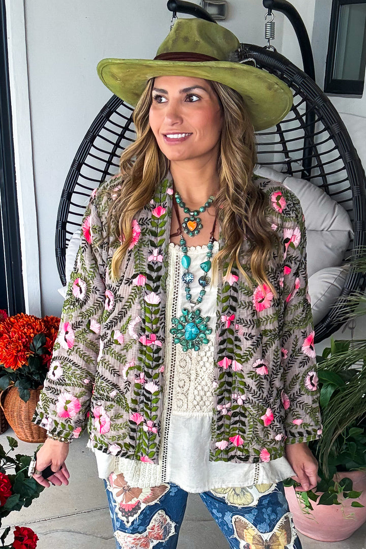 One of a Kind - Handmade - Secret Garden Cardigan - Final Sale