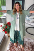 Sparked Affection Sequin Duster - 100% Linen - Army - Made in Italy