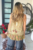 Golden Meadow Boho Tank - 100% Cotton