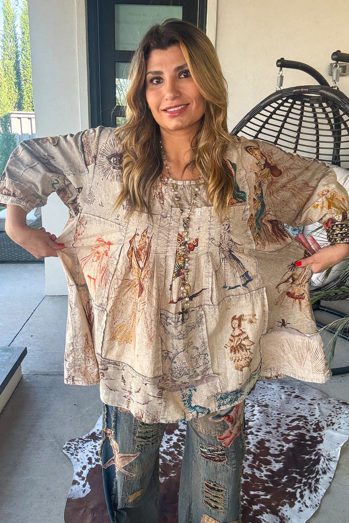 Renaissance Court Patchwork Tunic - 100% Cotton