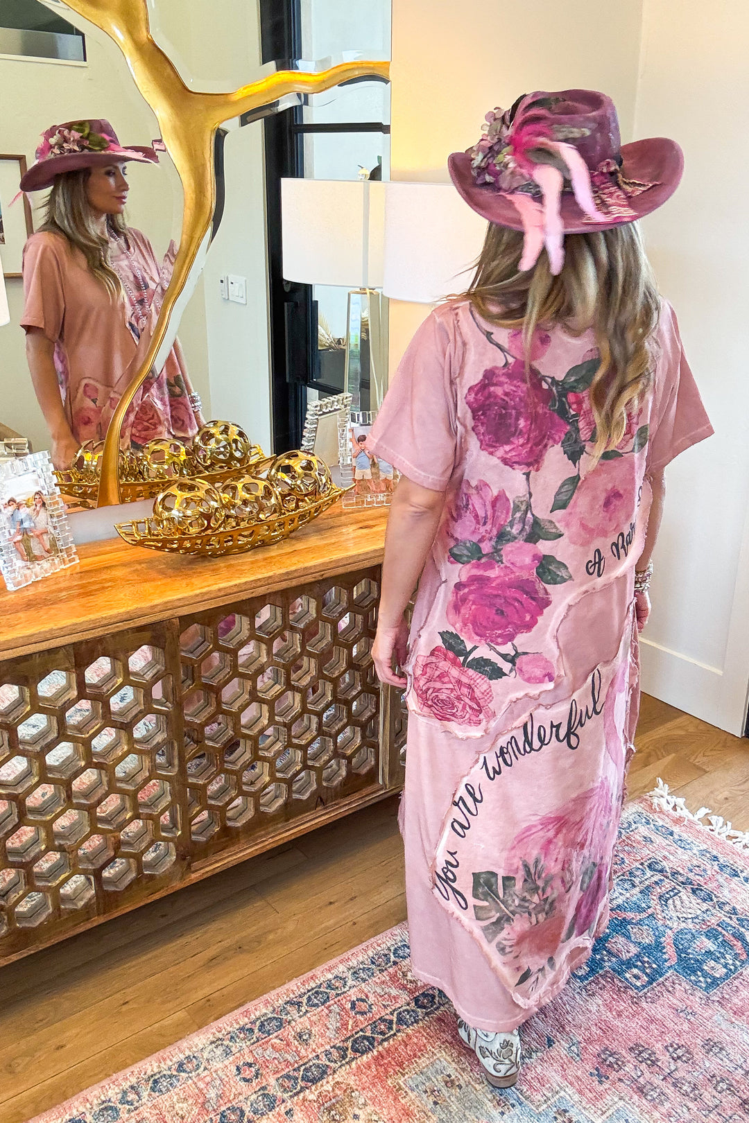 Flamingo Heirloom Pink Maxi Dress - 100% Cotton