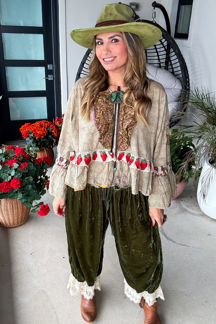 Vintage Romance Bloomers - Olive